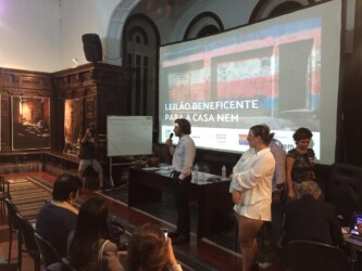 Leilão beneficente CasaNem Escola de Artesa Visuais Parque Lage