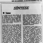 nota sobre o Gaivota em jornal carioca